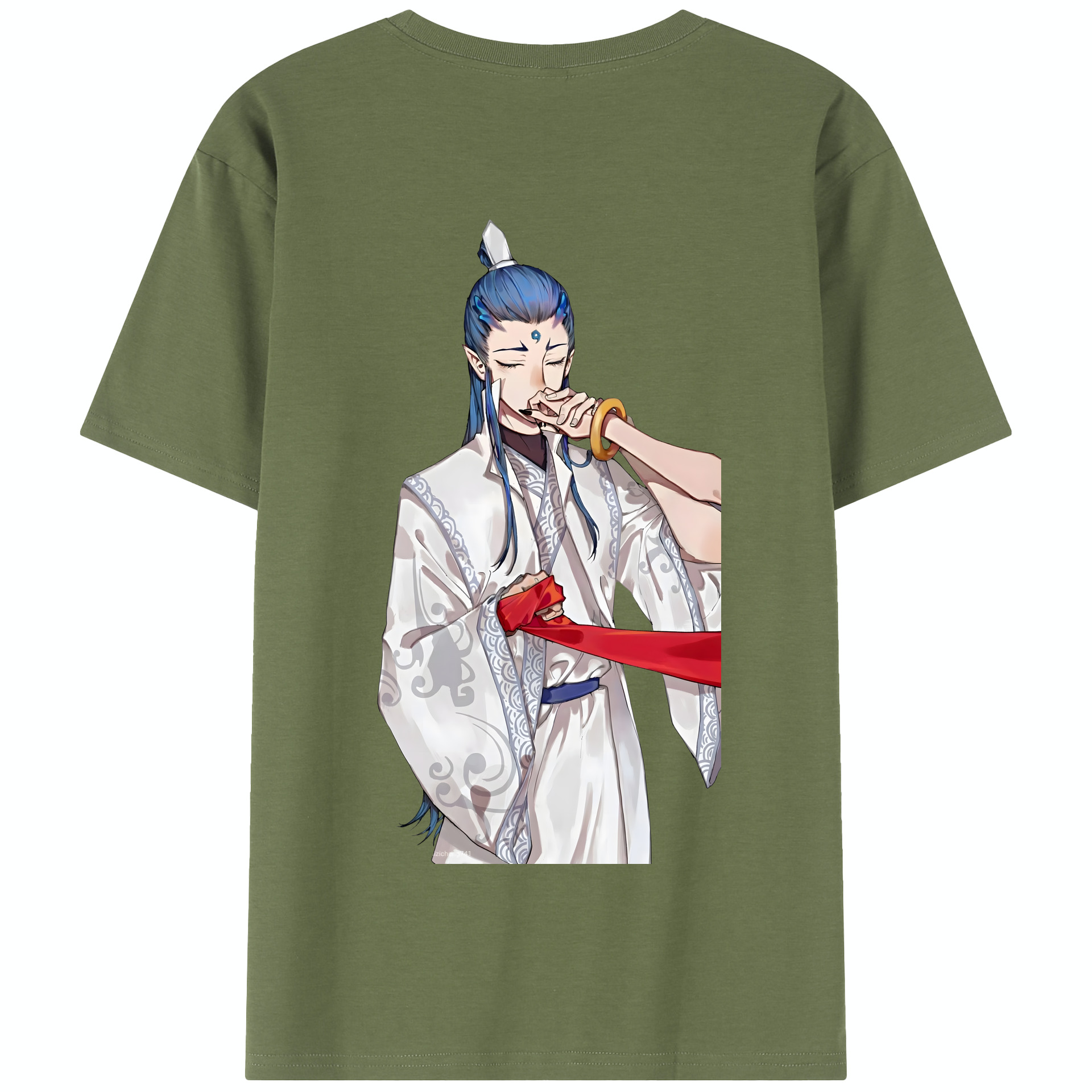 （画像用） Ne Zha 2 ナタ 魔童の大暴れ 綿100％半袖Tシャツ（背面プリント）